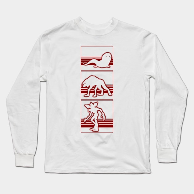 Demogorgon Evolution Stranger Things Long Sleeve T-Shirt by Anilia